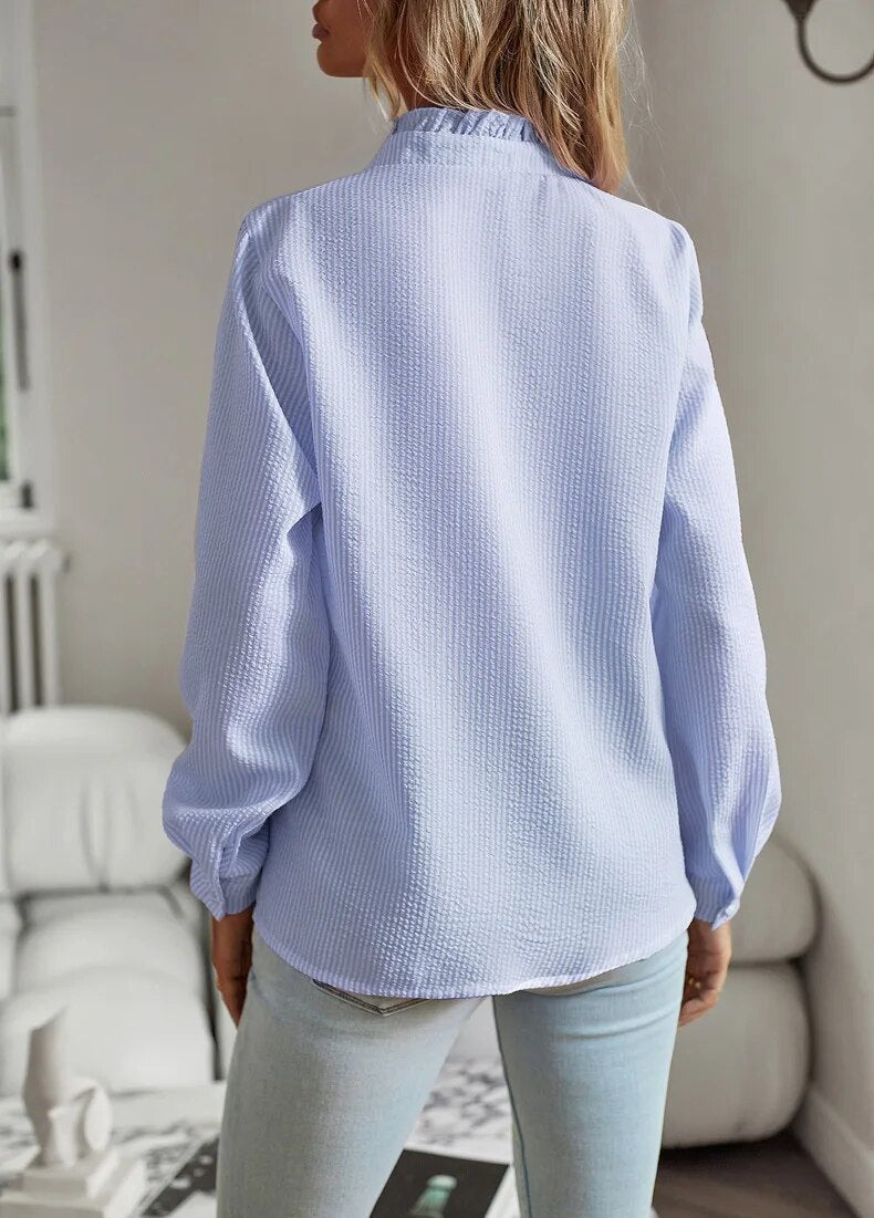 Luftige Damenbluse Aus Weichem, Atmungsaktivem Stoff - Stilvolles Sommeroberteil für Damen Blusen-3