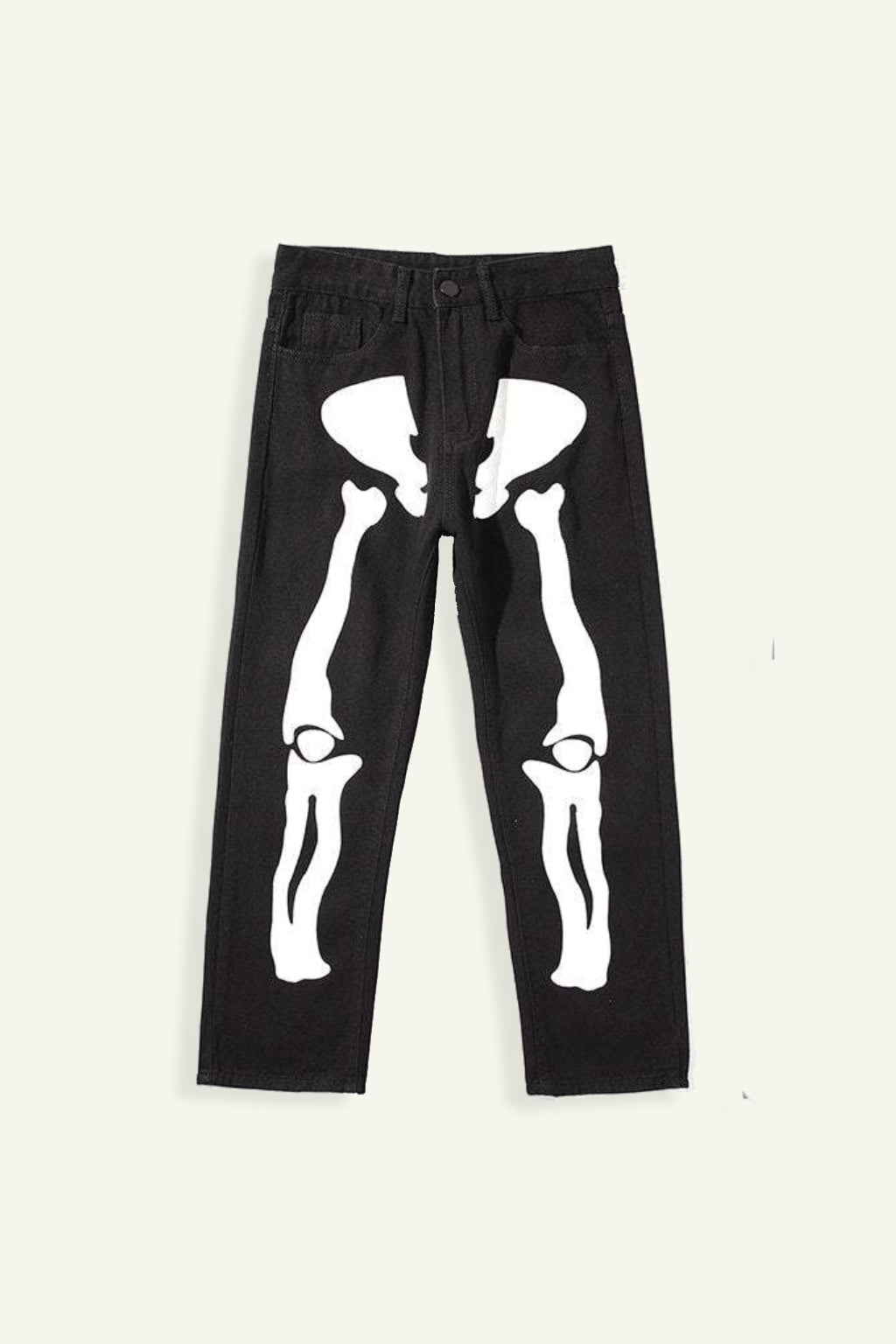 Y2K Skeletthosen Unisex Aus Baumwollpolyestermischung Mit Auffälligen Skelettdesigns Und Mehreren Taschen-3
