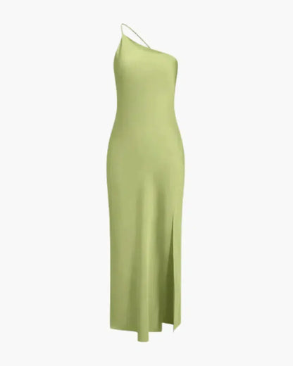 Variant image for Geschichtetes Maxikleid für Frauen mit Kreuzträgern und fließendem Rock in lebhaftem Gelb für Sommerveranstaltungen-9