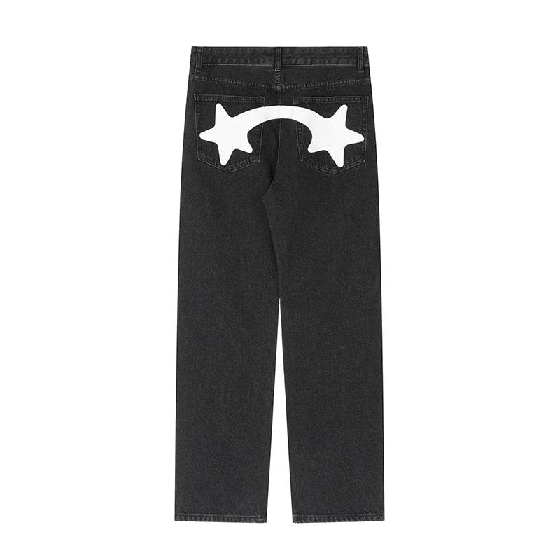 Y2K Druckjeans Mit Lebendigen Designs Und Bequemer Passform-5