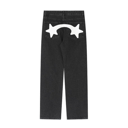 Y2K Druckjeans Mit Lebendigen Designs Und Bequemer Passform-5