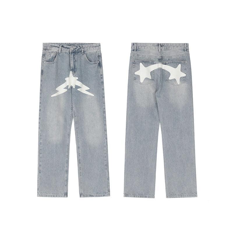 Variant image for Y2K Druckjeans Mit Lebendigen Designs Und Bequemer Passform-2