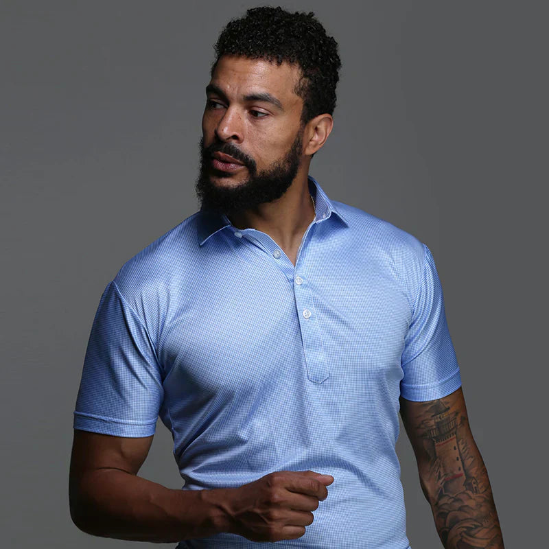 Variant image for Strukturiertes Poloshirt Herren aus Premium-Baumwollmischung, Moderner Schnitt, Elegante Freizeitkleidung-21