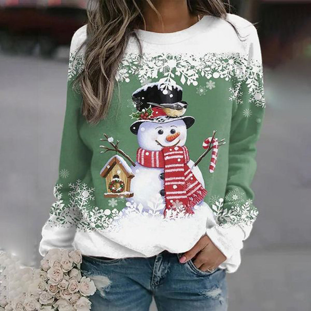 Women’s Snowman Christmas Jumper Warm & Elegant