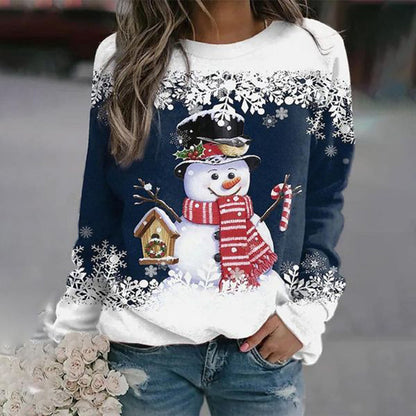 Women’s Snowman Christmas Jumper Warm & Elegant
