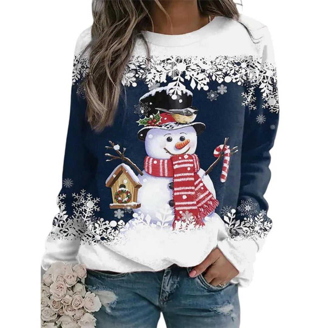 Women’s Snowman Christmas Jumper Warm & Elegant