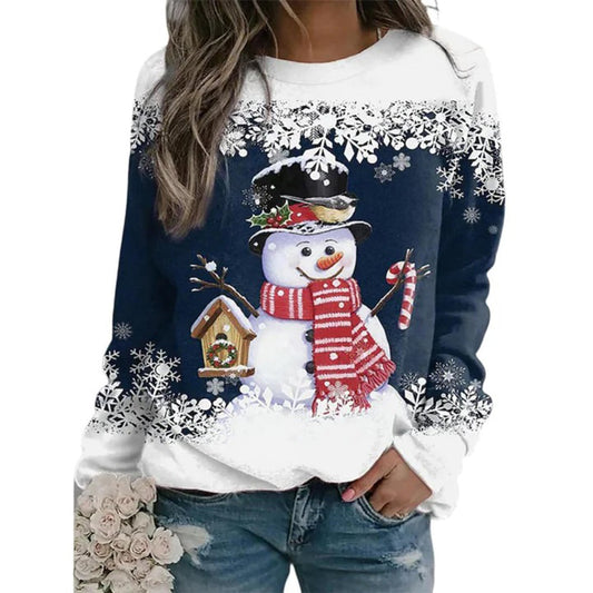Women’s Snowman Christmas Jumper Warm & Elegant