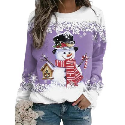 Women’s Snowman Christmas Jumper Warm & Elegant
