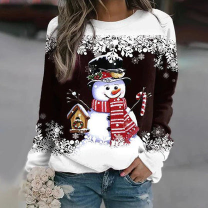 Women’s Snowman Christmas Jumper Warm & Elegant