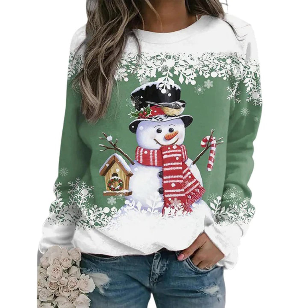 Women’s Snowman Christmas Jumper Warm & Elegant