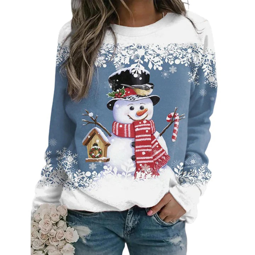 Women’s Snowman Christmas Jumper Warm & Elegant