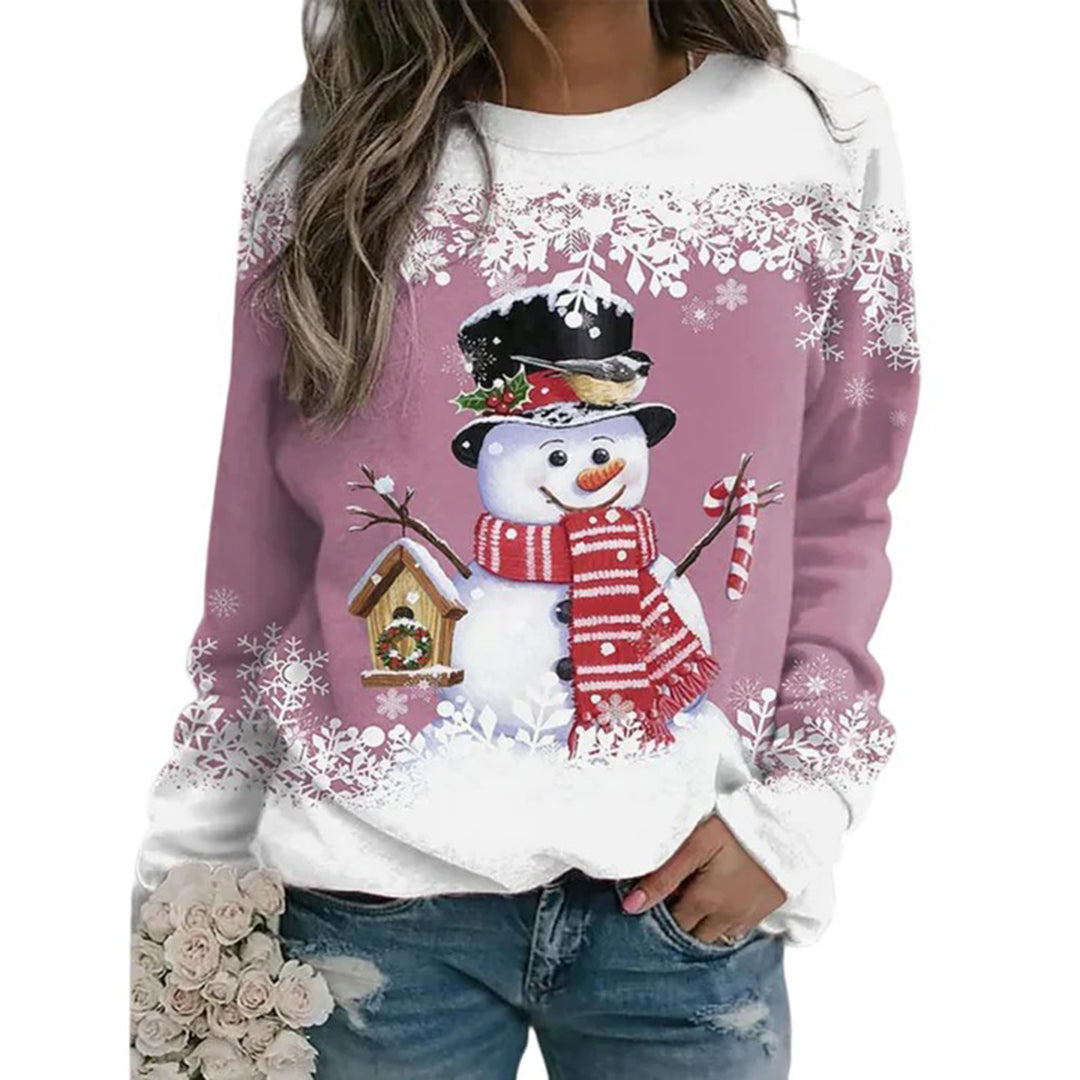 Women’s Snowman Christmas Jumper Warm & Elegant