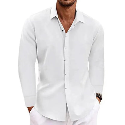 Variant image for Herren Langarmshirt - Lässiges Leinen T-Shirt für Plus-Size Mode in verschiedenen Farben-43