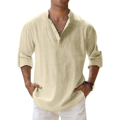 Variant image for Leichte Langarm Herrenhemden - Atmungsaktives Henley Design für Herren, Vielseitig und Bequem-33