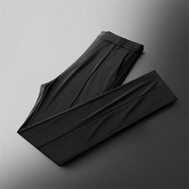 Men’s Casual Two-Piece Set Short-Sleeve Shirt & Slim Tapered Pants