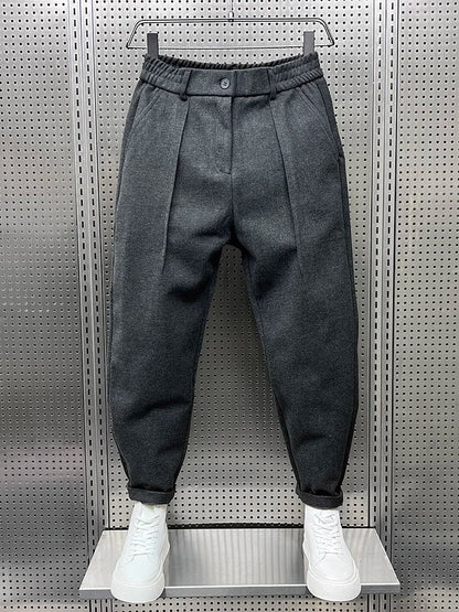 Elegante Herrenhosen Aus Premium-Stoff, Moderne Passform, Vielseitig Für Freizeit Und Formelle Anlässe-3