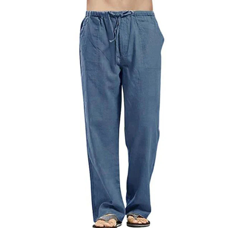 Variant image for Feste Leinenhose Herren Mit Taschen - Atmungsaktive Sommerhose In Großen Größen-57