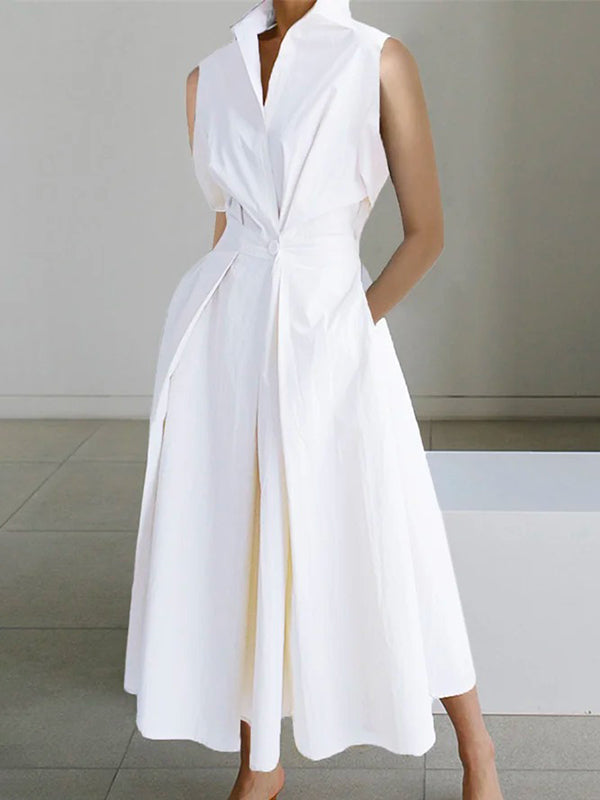 Elegantes Damenkleid Mit Hemdkragen – Vielseitiges Festliches Kleid Für Formelle Und Ungezwungene Anlässe