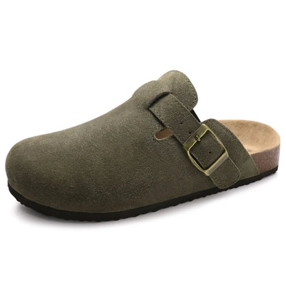 Variant image for Klassische Korken Clogs Pantoffeln für Männer und Frauen, weiche Wildleder-Sandalen mit Bogenunterstützung-43