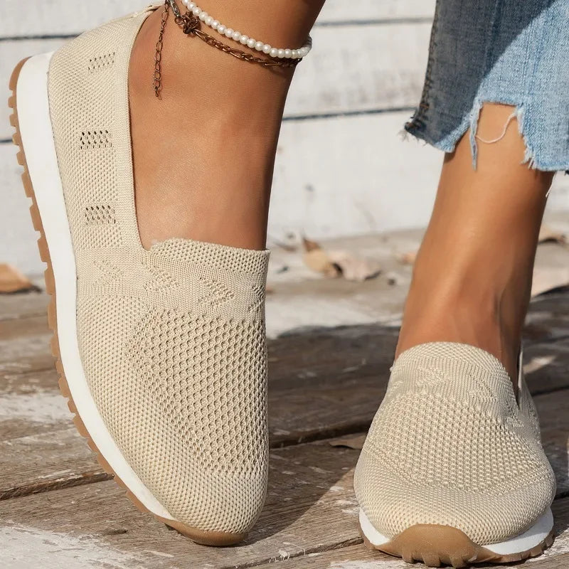Feste Farbige Lässige Slipper Damen - Atmungsaktive Slip-On Schuhe für Komfort und Stil-6