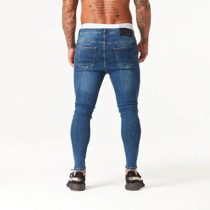 Shascullfites Spray Jeans Herren im Hip Hop Stil mit Distressed Design-5