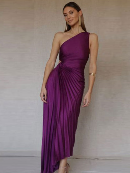 Elegantes Satin-Midi-Kleid für Damen – Zeitloses Festliches Kleid für Hochzeitsgäste und Besondere Anlässe