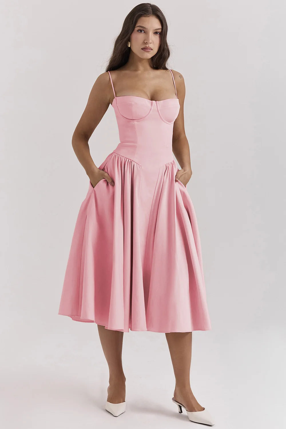 Variant image for Ärmelloses Korsett Midi-Kleid - Elegantes Midikleid Festlich aus Premium-Stoff für formelle Anlässe-25
