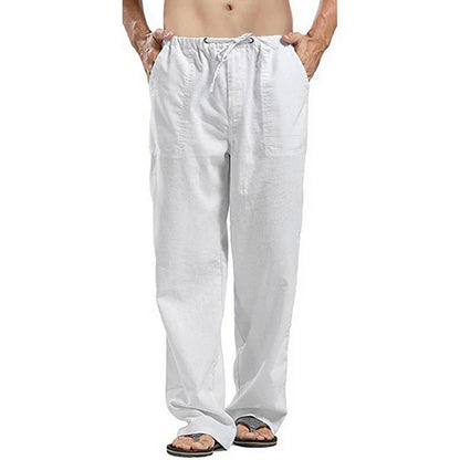 Feste Leinenhose Herren Mit Taschen - Atmungsaktive Sommerhose In Großen Größen-6