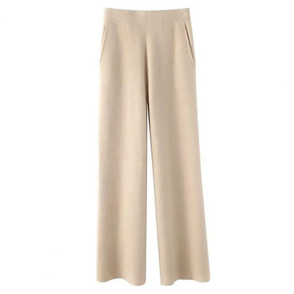 Drapierte Hohe Taillenhose Damen, Lässig und Locker, Herbst-Winter, Bequeme Hosen für Damen-4