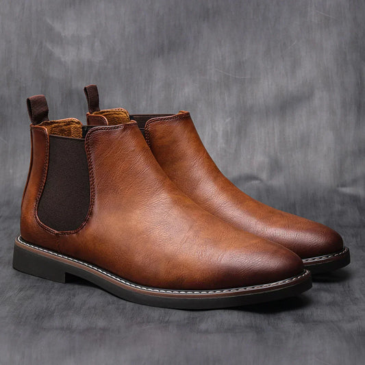 Men’s Weatherproof Chelsea Boots Classic Slip-On with Durable Sole