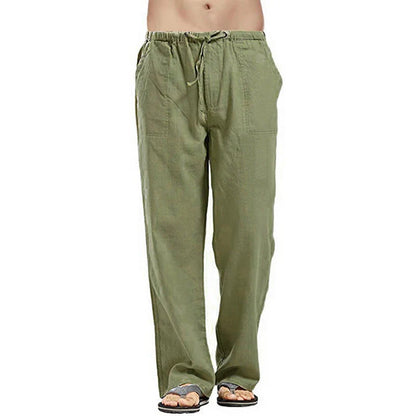 Variant image for Feste Leinenhose Herren Mit Taschen - Atmungsaktive Sommerhose In Großen Größen-17