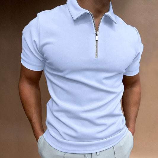 Klassisches Fit Reißverschluss Poloshirt Herren - Stilvoll, Bequem, Atmungsaktiv-1