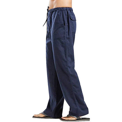 Feste Leinenhose Herren Mit Taschen - Atmungsaktive Sommerhose In Großen Größen-5