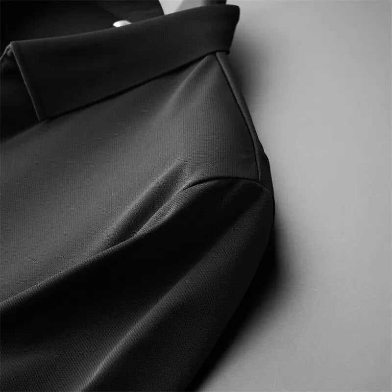 Men’s Casual Two-Piece Set Short-Sleeve Shirt & Slim Tapered Pants