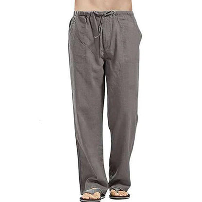 Variant image for Feste Leinenhose Herren Mit Taschen - Atmungsaktive Sommerhose In Großen Größen-49