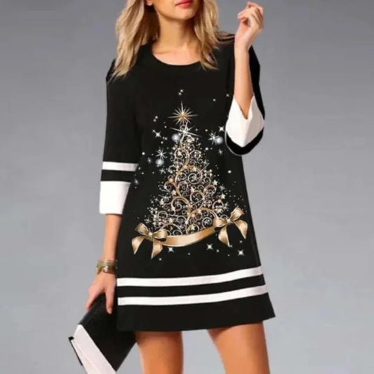 Women's Christmas Mini Dress Elegant & Playful Holiday Look