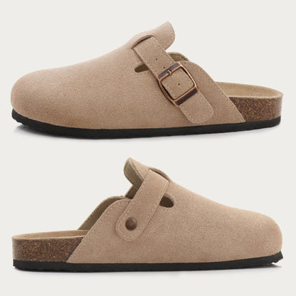 Klassische Korken Clogs Pantoffeln für Männer und Frauen, weiche Wildleder-Sandalen mit Bogenunterstützung-6