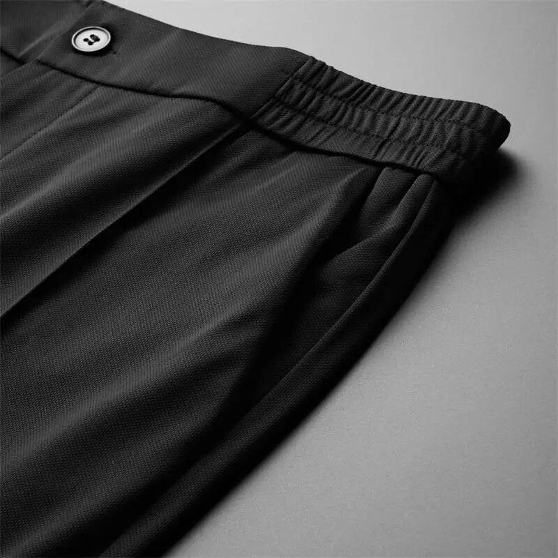 Men’s Casual Two-Piece Set Short-Sleeve Shirt & Slim Tapered Pants