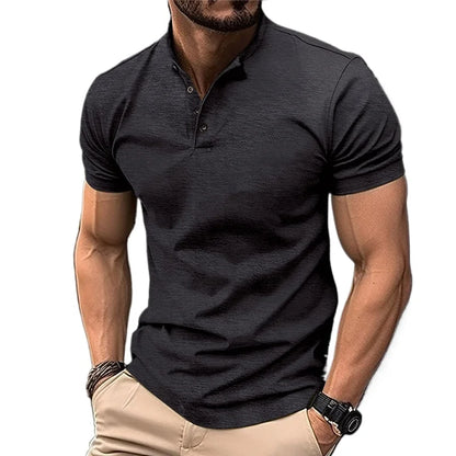 Leichtes Polohemd Herren mit Revers – Kurzarm aus atmungsaktiver Baumwolle für Sommergarderobe-3