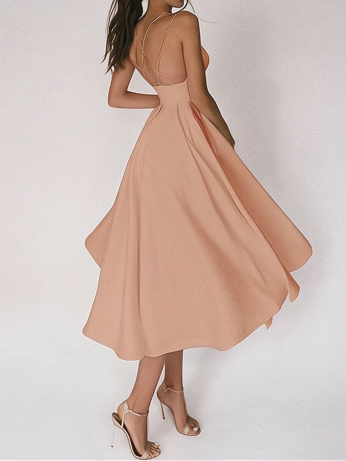 Variant image for Elegantes V-Ausschnitt-Damenkleid aus Premium-Stoff für Hochzeitsgast und festliche Anlässe-21