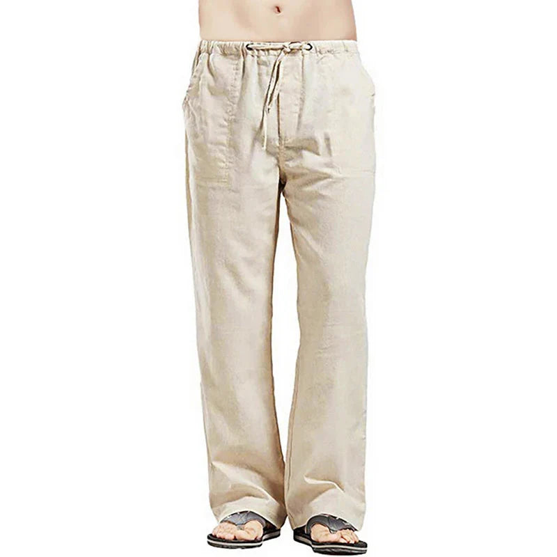 Variant image for Feste Leinenhose Herren Mit Taschen - Atmungsaktive Sommerhose In Großen Größen-9