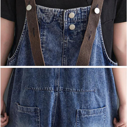 Vintage Große Taschen Hosenträger Jeanshosen für Damen – Bequeme Harem-Jeans für Stilbewusste Frauen 6