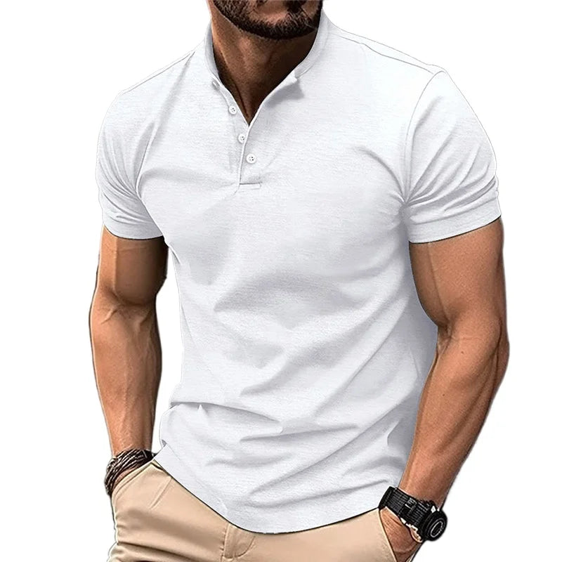 Leichtes Polohemd Herren mit Revers – Kurzarm aus atmungsaktiver Baumwolle für Sommergarderobe-4