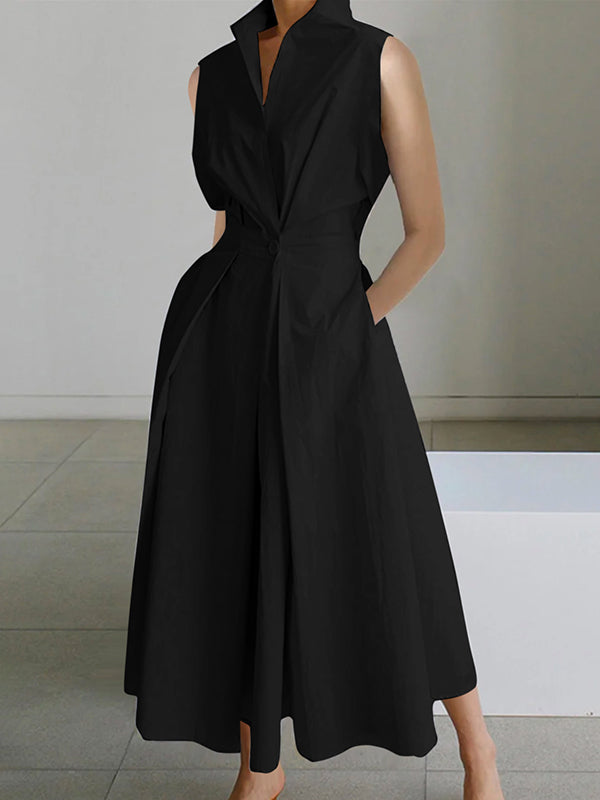 Variant image for Elegantes Damenkleid Mit Hemdkragen – Vielseitiges Festliches Kleid Für Formelle Und Ungezwungene Anlässe-11