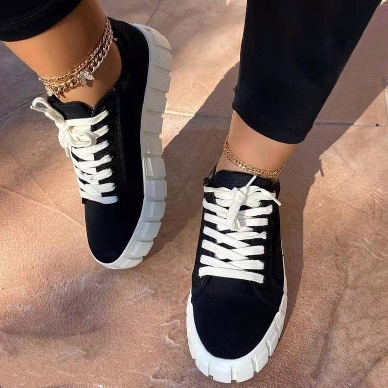 Trendige Turnschuhe Damen Mit Dicke Sohle Für Komfort - Bequeme Sneakers Für Jeden Anlass-3