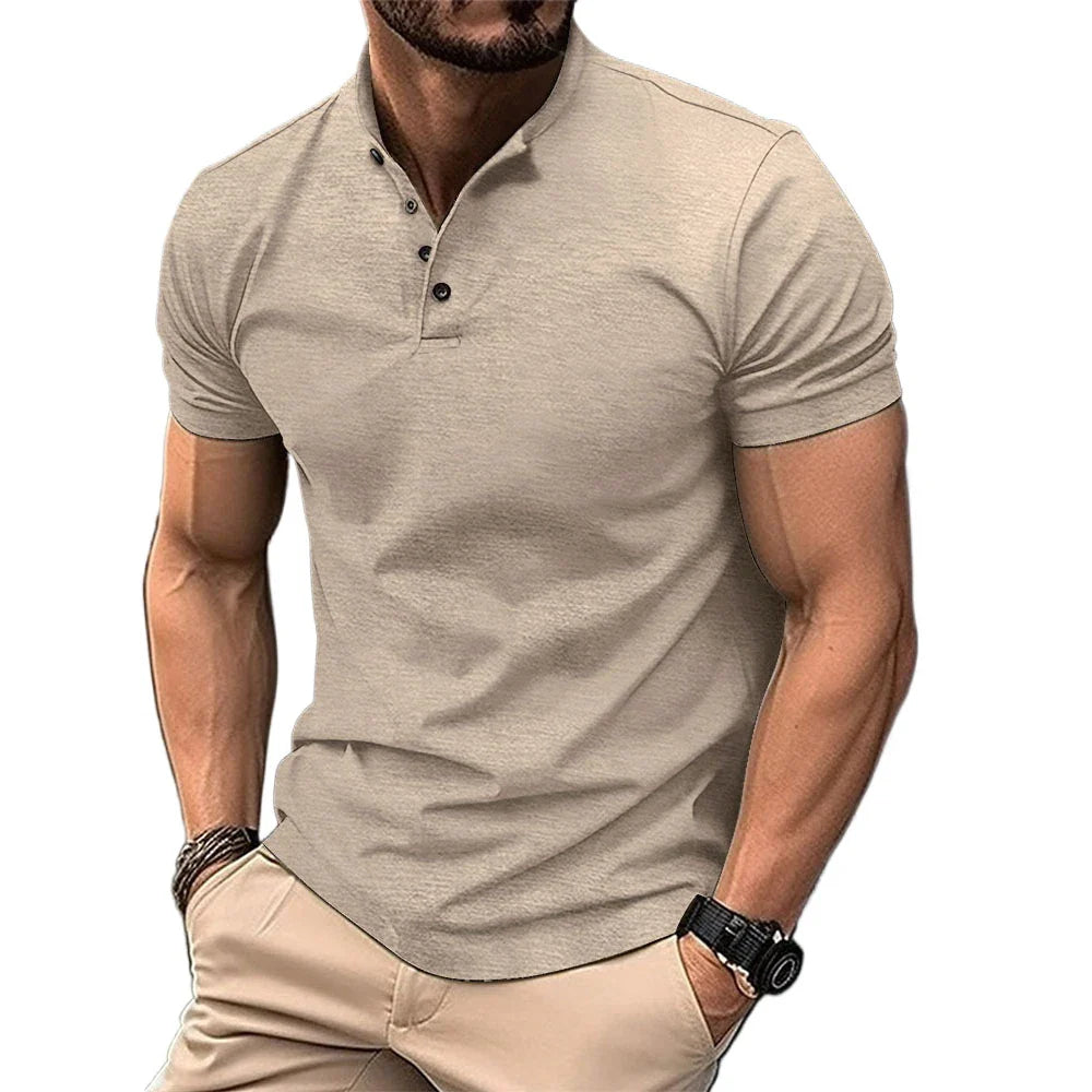 Leichtes Polohemd Herren mit Revers – Kurzarm aus atmungsaktiver Baumwolle für Sommergarderobe-5