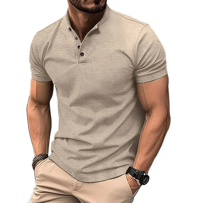 Leichtes Polohemd Herren mit Revers – Kurzarm aus atmungsaktiver Baumwolle für Sommergarderobe-5