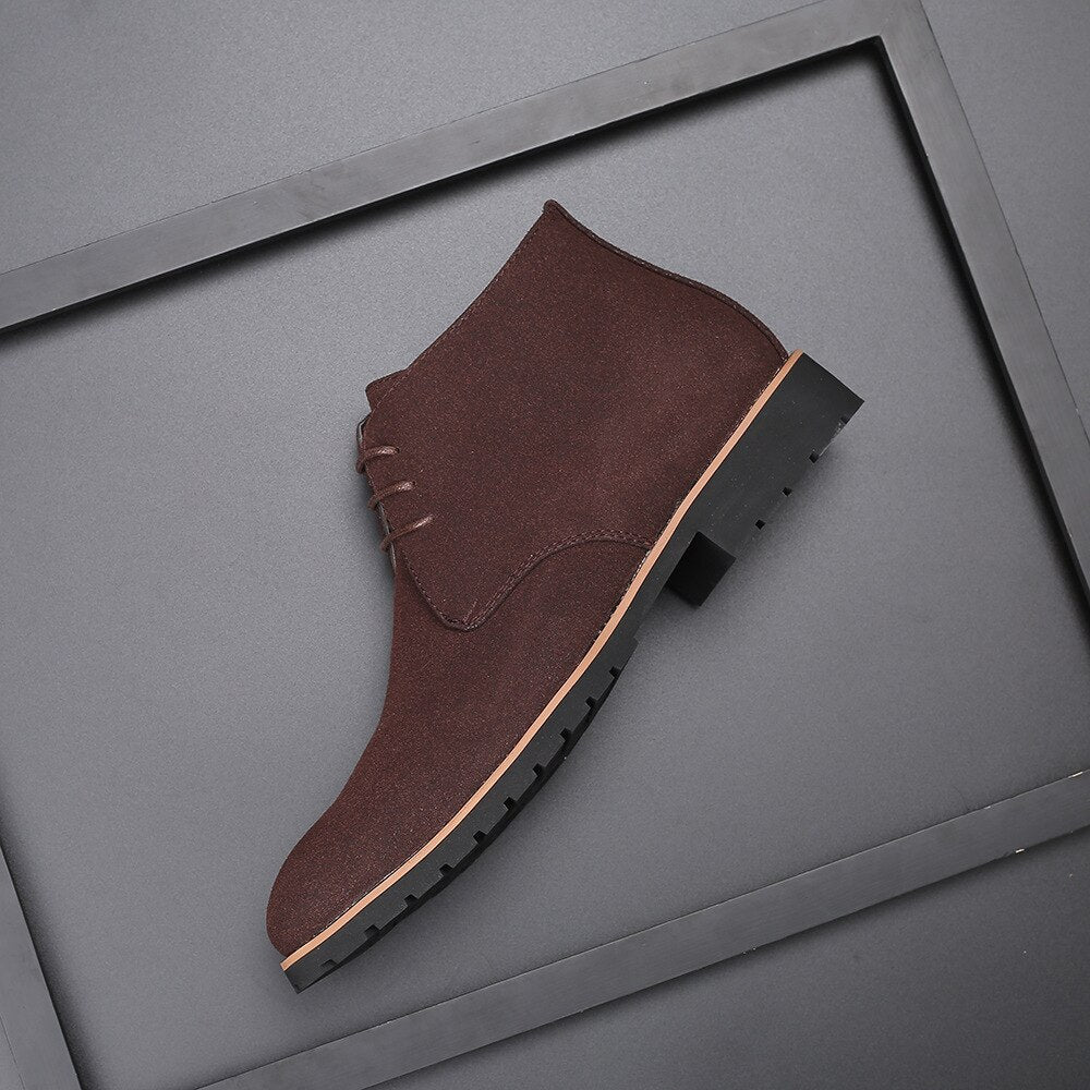 Herren Wildleder-Knöchelstiefel Für Lässige Frühlingsmode-5
