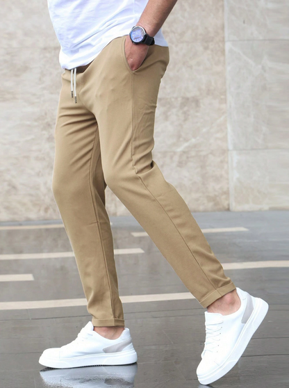 Herrenstreckenhosen Mit Verstellbarem Elastischen Bund Und Atmungsaktivem Stoff – Hosen Herren Für Stil Und Komfort-6
