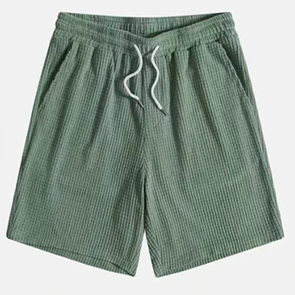 Corduroy Kurzarmanzugset - Hemd Und Shorts Outfit Für Kinder-4